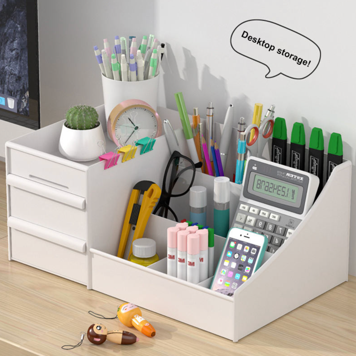 3-Tier Makeup & Jewelry Organizer – Elegant Drawer Storage Box