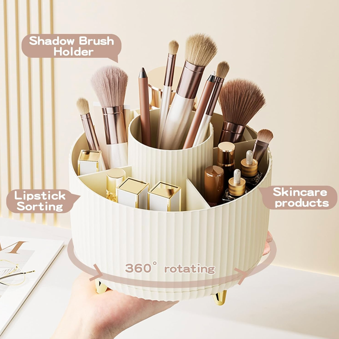 Professional Desktop Makeup Organizer – Large-Capacity Vanity Storage
