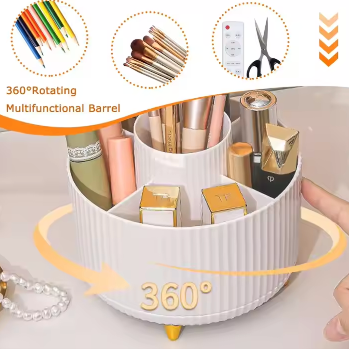 Professional Desktop Makeup Organizer – Large-Capacity Vanity Storage