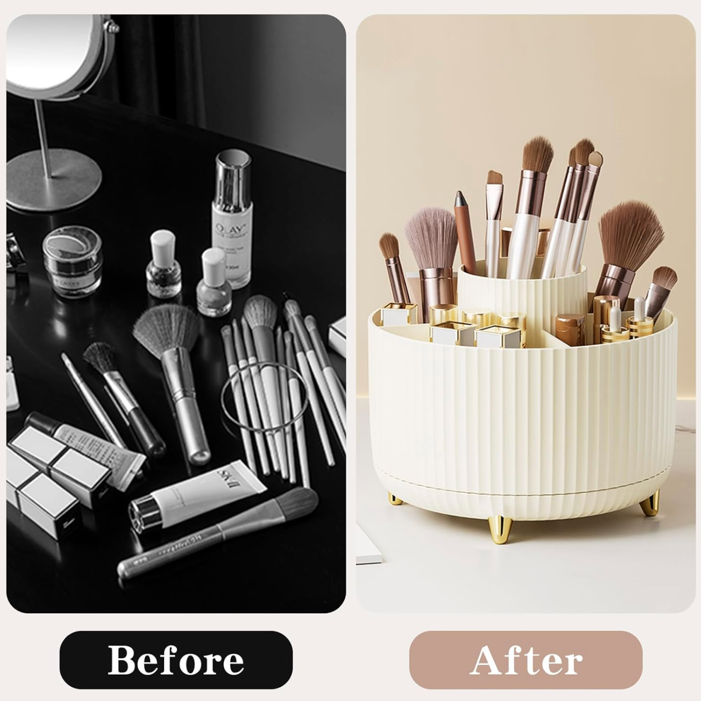 Professional Desktop Makeup Organizer – Large-Capacity Vanity Storage