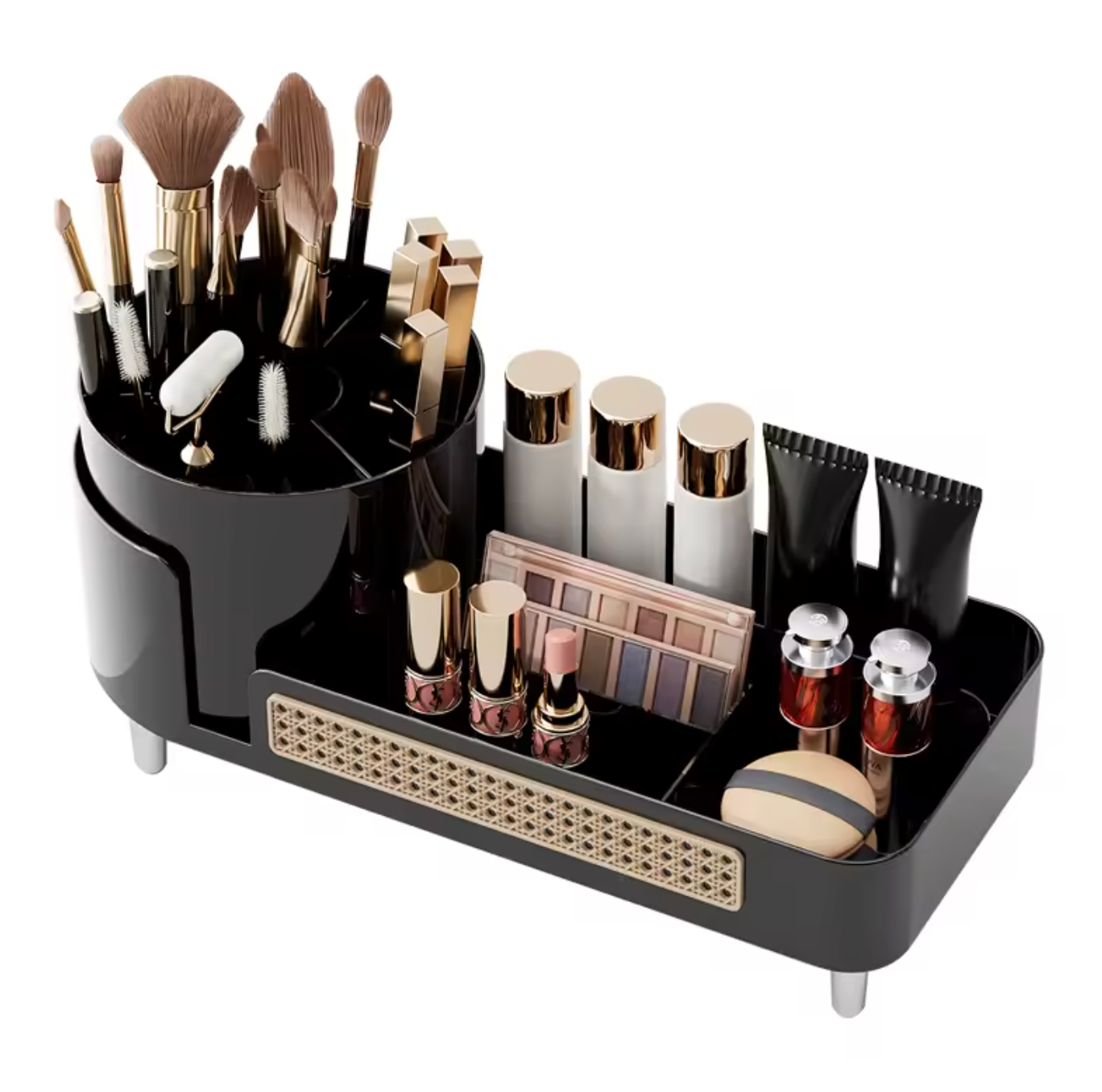 Rotating Makeup Organizer – Stylish Cosmetic Storage for Your Vanity