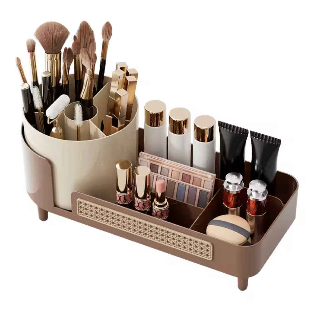 Rotating Makeup Organizer – Stylish Cosmetic Storage for Your Vanity